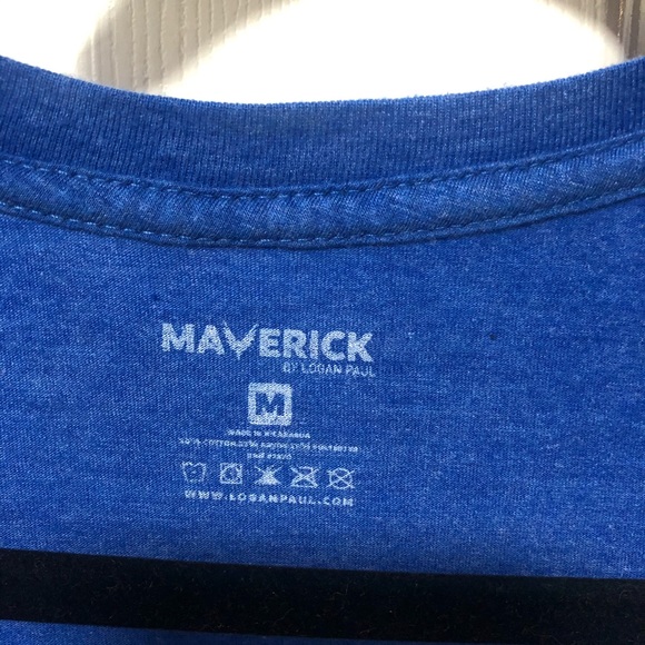 MAVERICK LOGAN PAUL Women’s Blue V-Neck T-Shirt - Picture 2 of 7